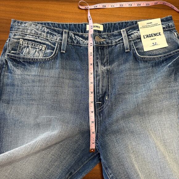 L'AGENCE Jones Ultra High Rise Stovepipe Jeans, MSRP $295, Quiet Luxury, size 32 - Picture 7 of 10